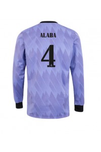Real Madrid David Alaba #4 Fotballdrakt Borte Klær 2022-23 Lange ermer